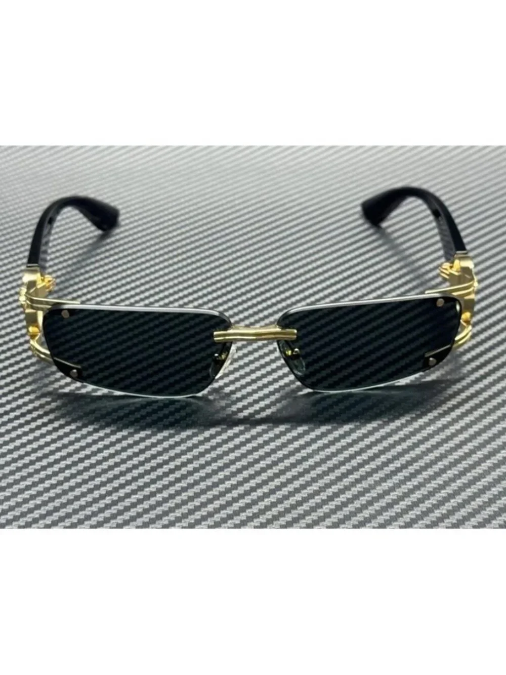 New Versace Men Gold Sunglasses 59-13-115
